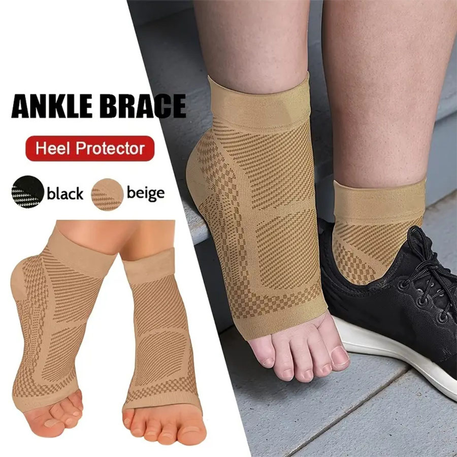 Ankle Brace Sock - 1 쌍의 스포츠 압축 양말, 발목/발뒤꿈치