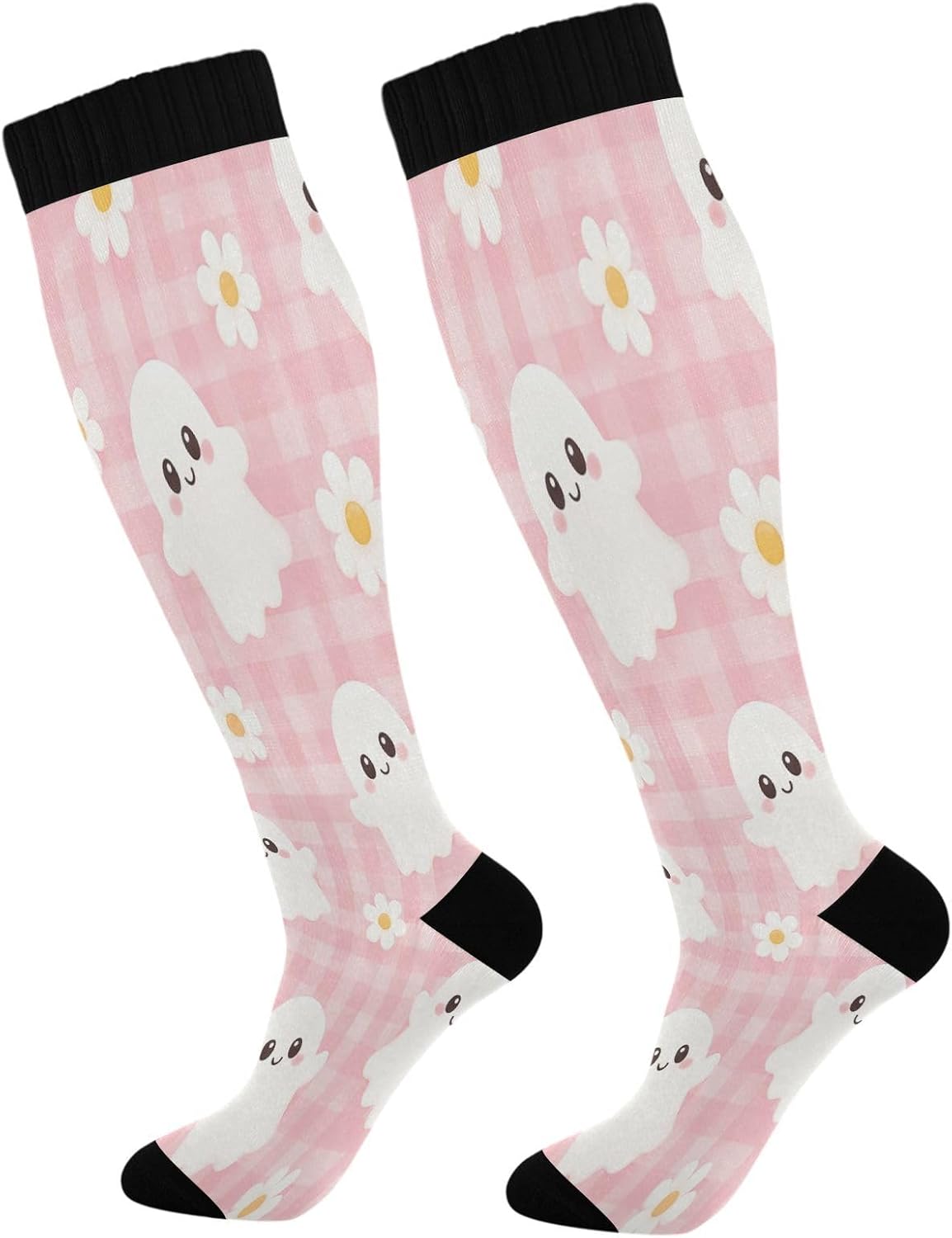 Knee High Sock Women - 여성용 남성용 해피 할로윈 압축 양말