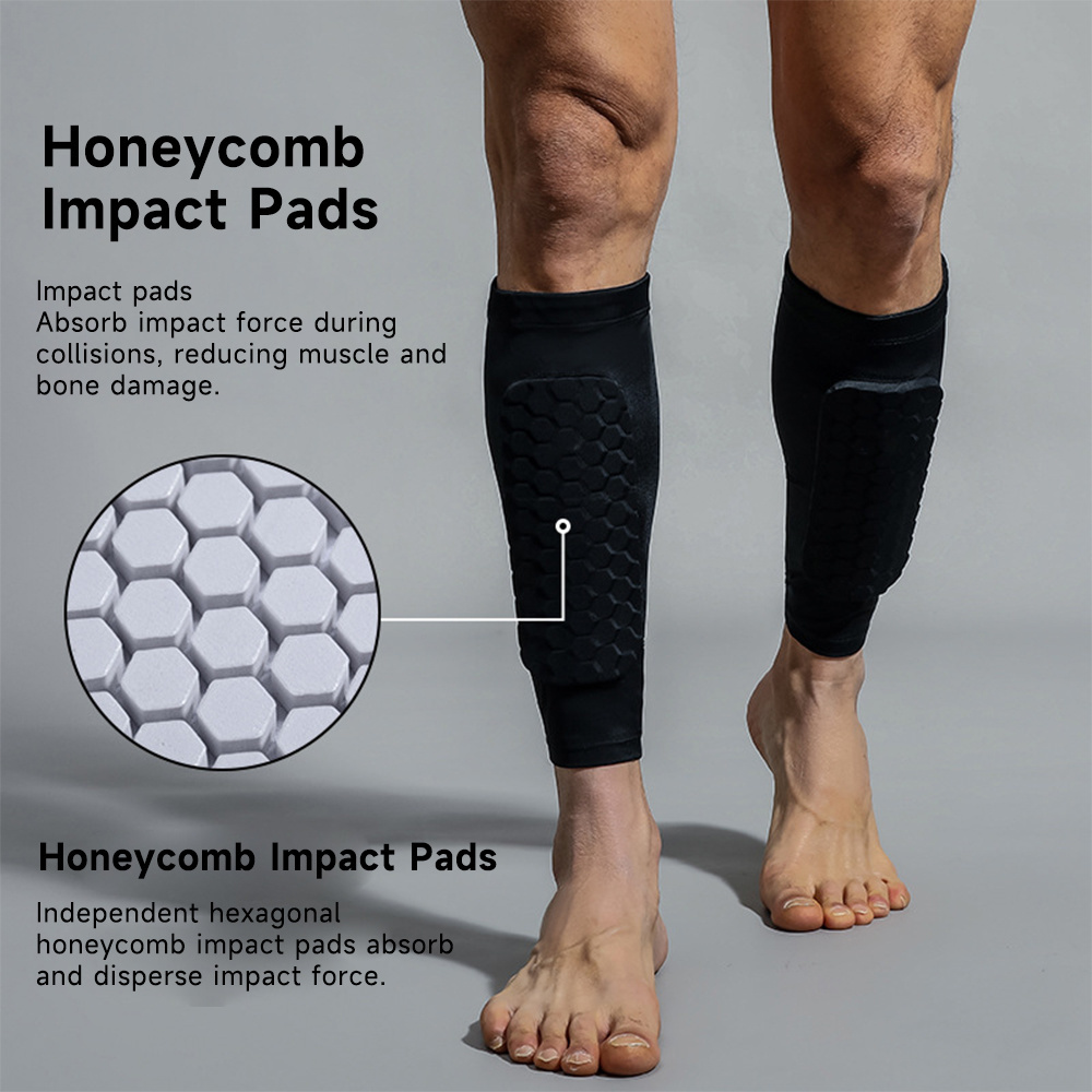 Compression Sleeve Calf - 두꺼운 축구 정강이 보호대 종아리 압박