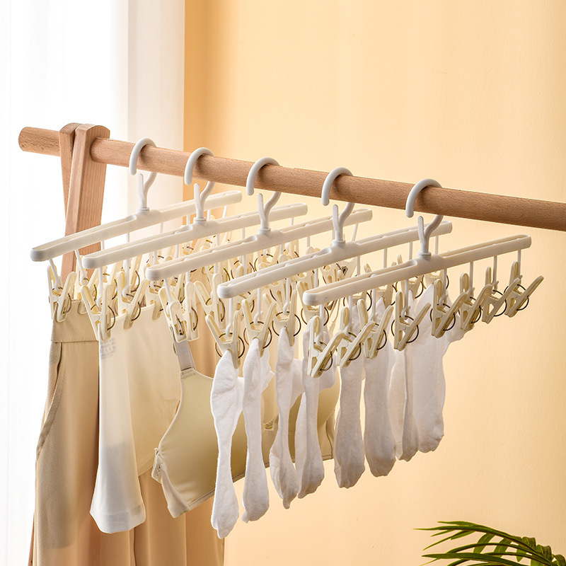 Sock Organizer Tray - 클립이 달린 다기능 건조 랙, 학생