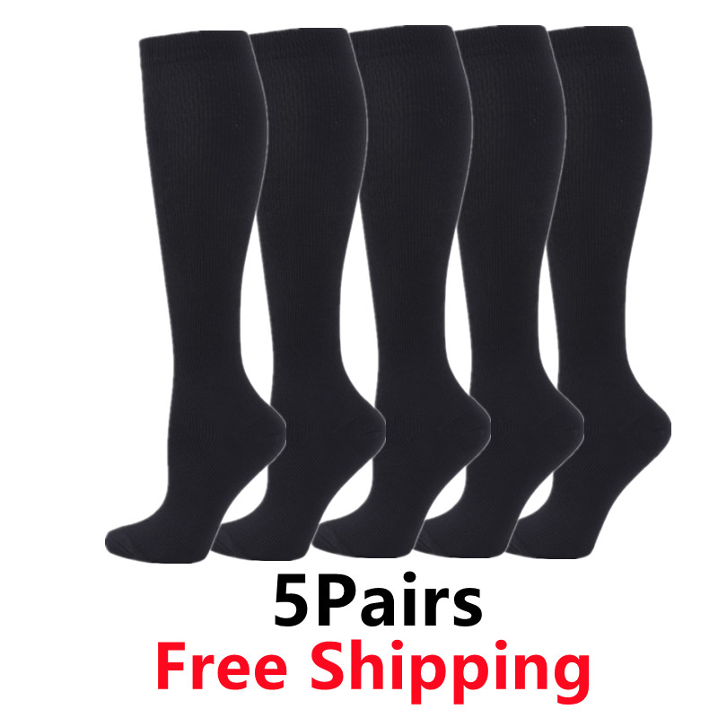 5 짝/갑 압축 양말 남성 러닝 스포츠 양말 무릎 높이 - Compression Sock Medical 리뷰 및 가격
