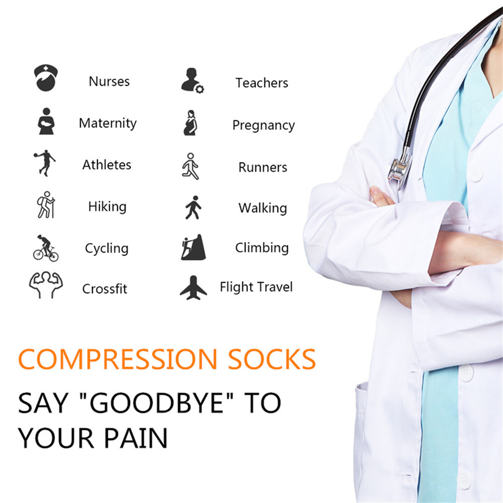 5 짝/갑 압축 양말 남성 러닝 스포츠 양말 무릎 높이 - Compression Sock Medical 리뷰 및 가격