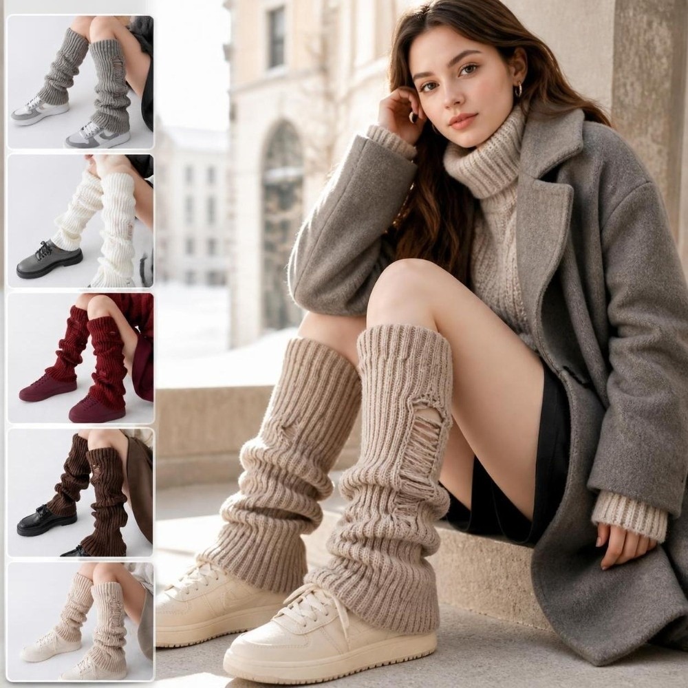 따뜻한 니트 레그 워머, 신축성 있는 아크릴 혼합 부츠 - Boot Sock Slouchy 리뷰 및 가격