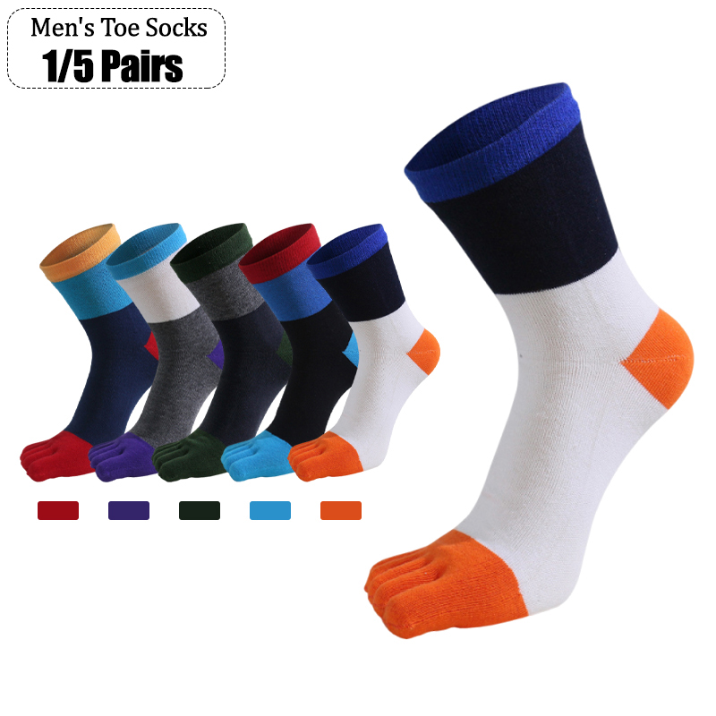 남성용 5개 손가락 양말 1/5켤레, 다양한 색상의 패 - Toe Sock Split 리뷰 및 가격