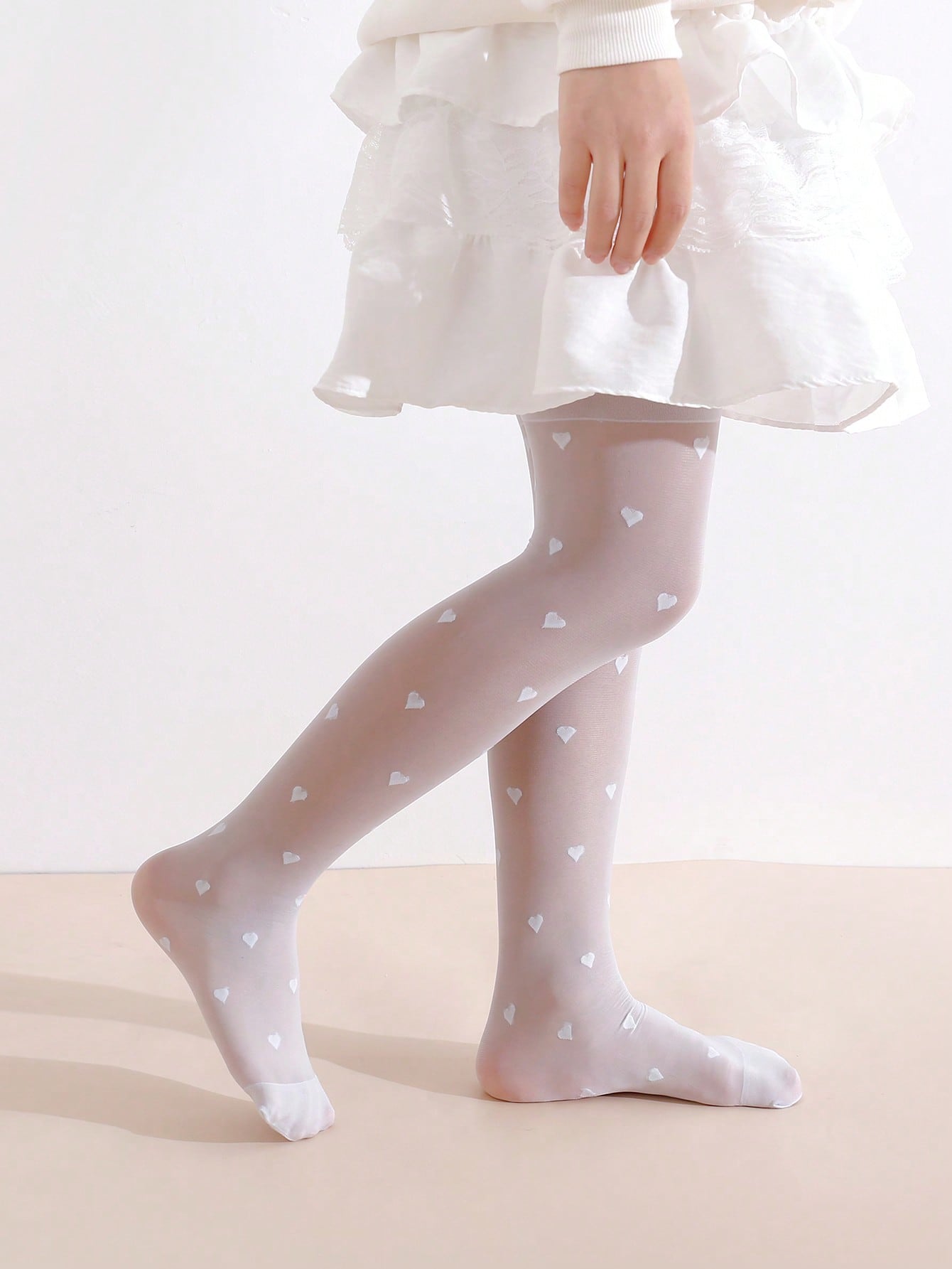 3Pcs 소녀 하트 프린트 스타킹 0-14Y 여름용 얇 - Tights Pantyhose Sheer 리뷰 및 가격