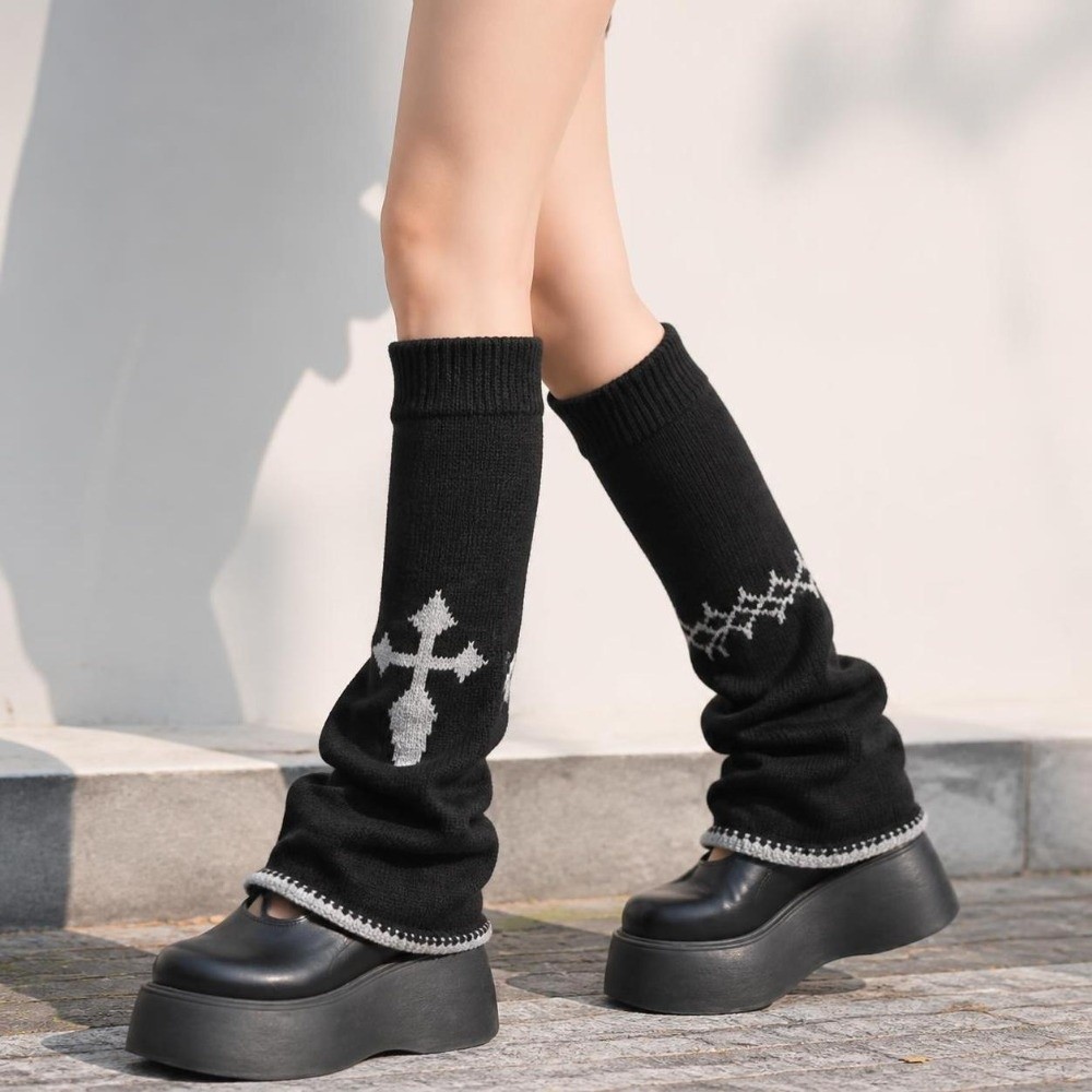 알트 스타일 비대칭 니트 레그 워머 스트레치 니트 크로 - Boot Sock Slouchy 리뷰 및 가격
