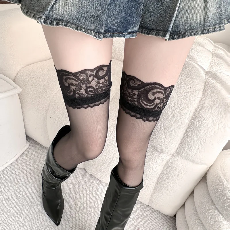레이스 스타킹 여성 벨트 꽃 탄성 스타킹 럭셔리 블랙  - Tights Pantyhose Sheer 리뷰 및 가격