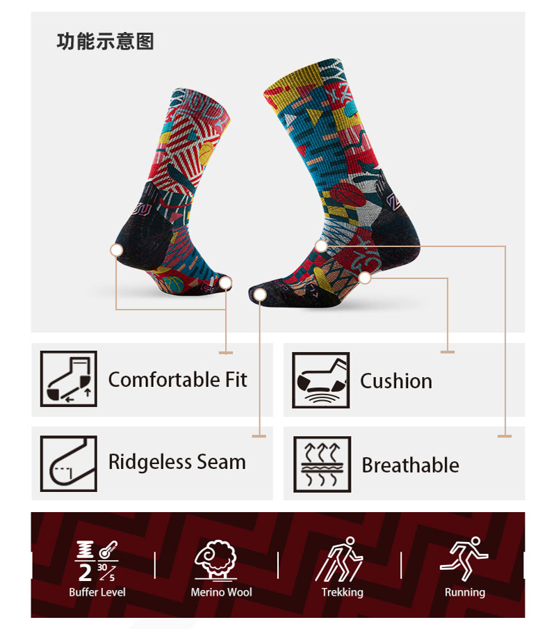 ZEALWOOD 남녀공용 메리노 울 러닝 양말, 트레일 - Wool Hiking Sock 리뷰 및 가격