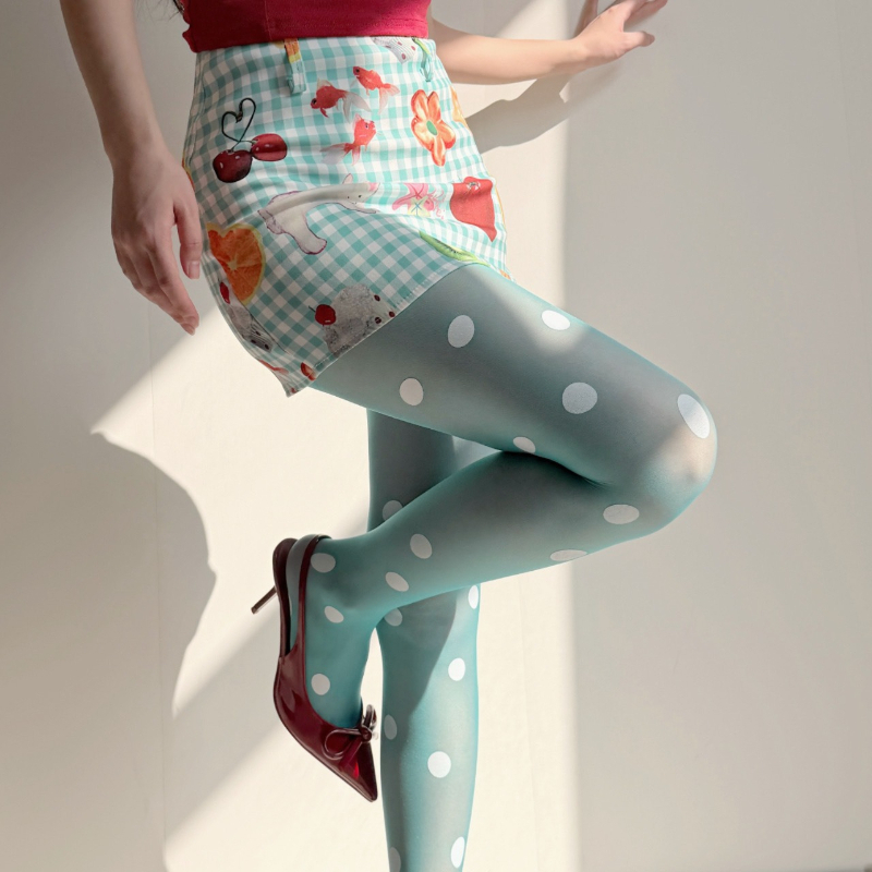 여성용 레트로 폴카 도트 시스루 타이즈, 하이웨이스트  - Tights Pantyhose Sheer 리뷰 및 가격