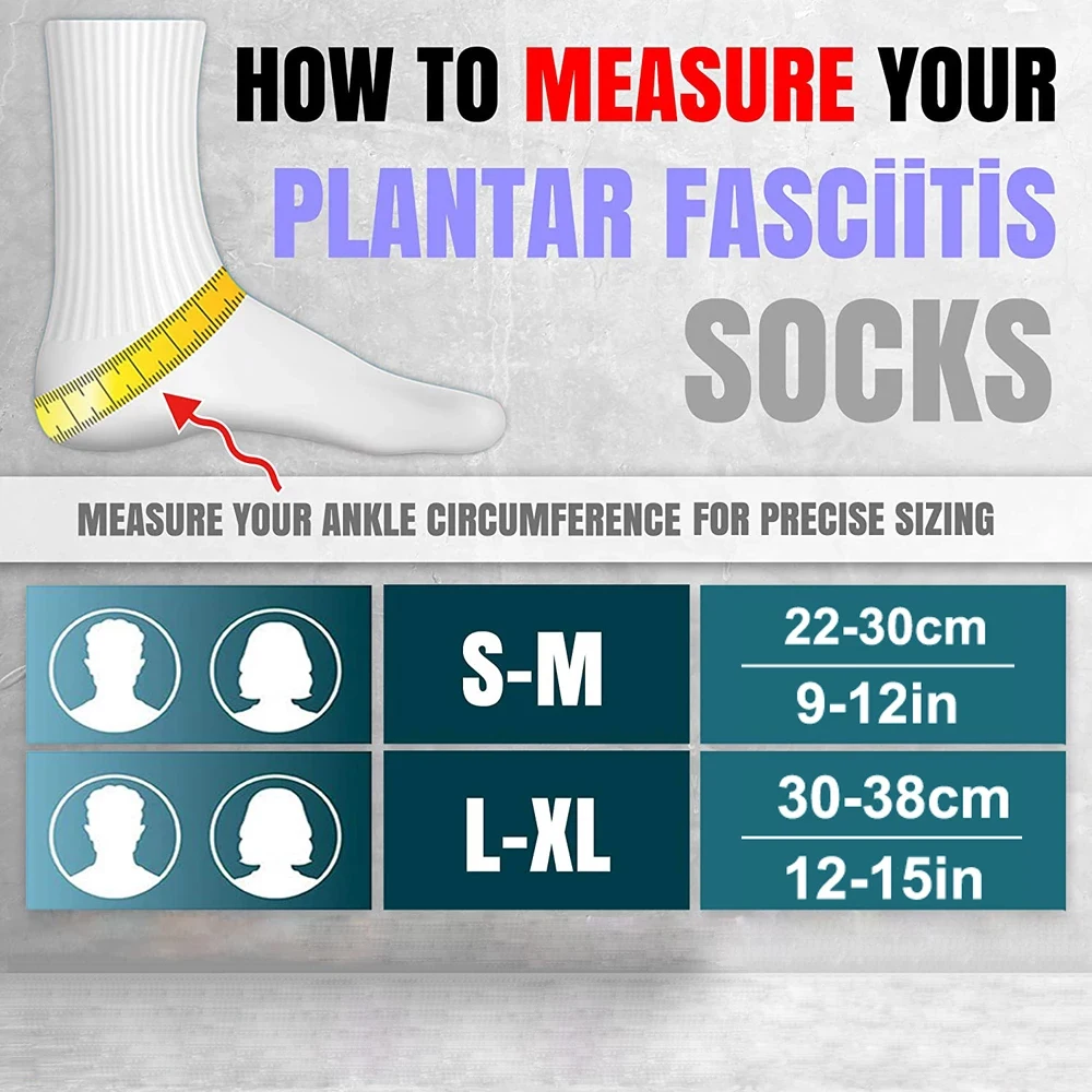 1쌍의 족저근막염 압박 발목 보호대 양말 슬리브, 발뒤 - Ankle Brace Sock 리뷰 및 가격