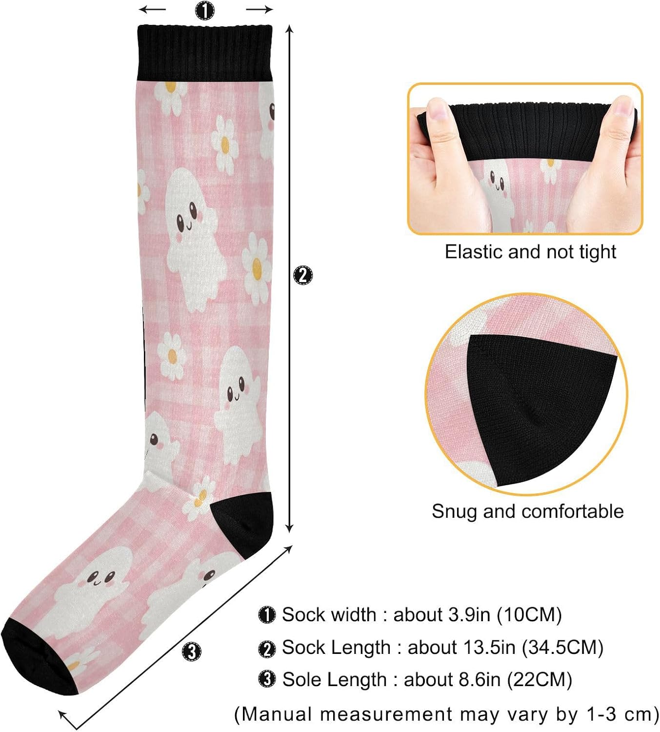 여성용 남성용 해피 할로윈 압축 양말 20-30mmHg - Knee High Sock Women 리뷰 및 가격