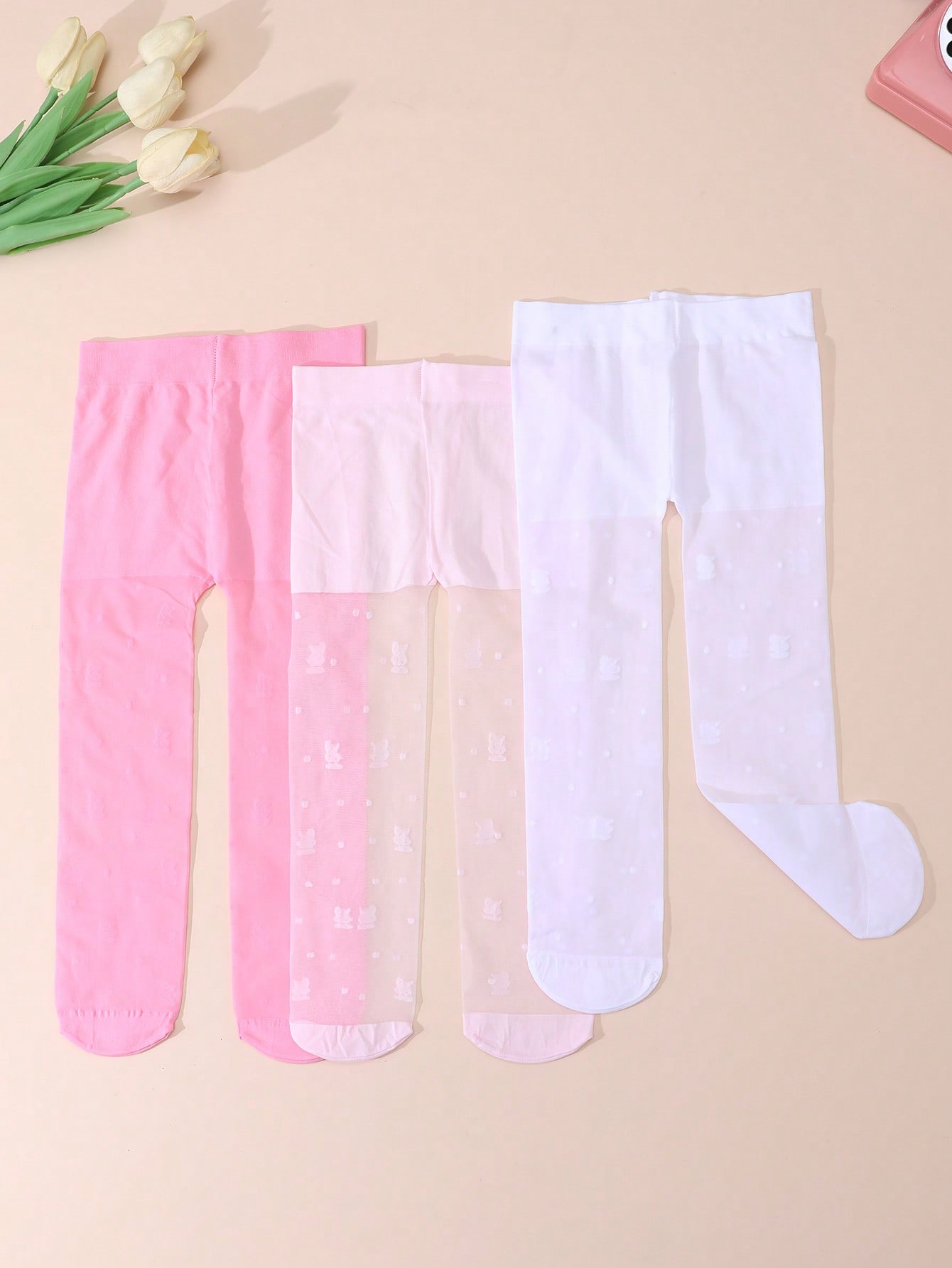3팩 유아용 여아 꽃무늬 프린트 타이츠 0-3세 UPF - Tights Pantyhose Sheer 리뷰 및 가격